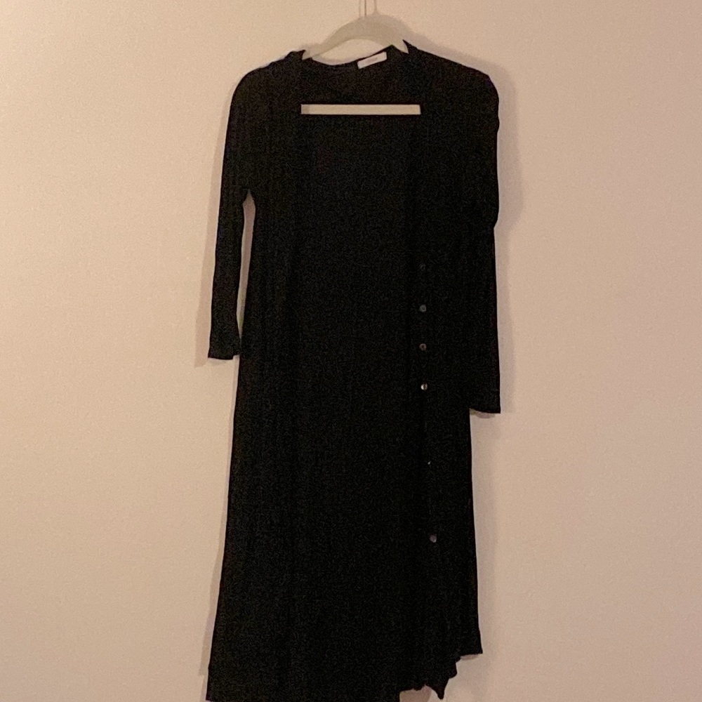 Black Duster Cardigan, S